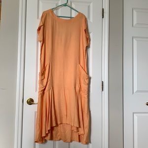 Free People Orange Beach Midi Dress S